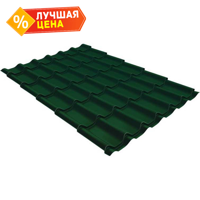 Металлочерепица Grand Line Classic (Классик) 0,5 Quarzit RAL 6005 Зеленый мох