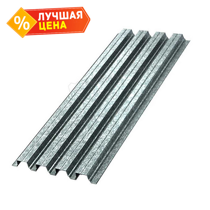 Профлист Металл Профиль Н-75 1 Цинк Бесцветный
