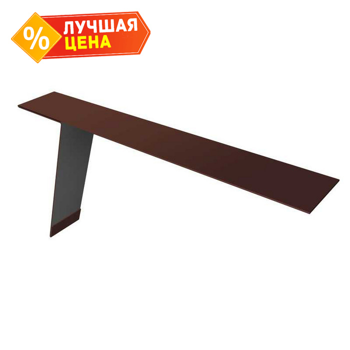 Планка карнизная фальц Grand Line 130х80 0,45 PE с пленкой RAL 8017 шоколад