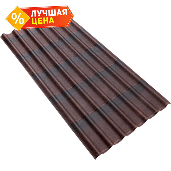 Черепица Ондулин коричневый 1950×950