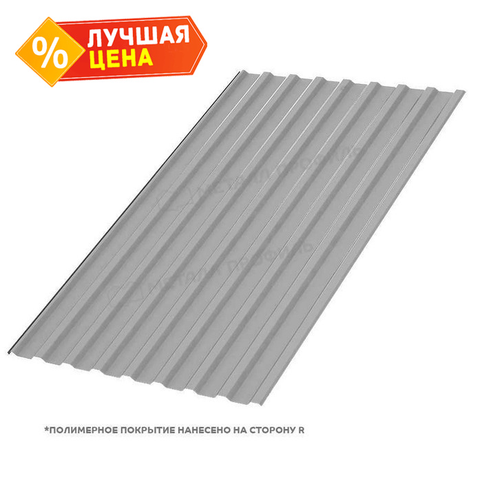 Профлист Металл Профиль МП-20 0,5 Полиэстер RAL 9006 Белый алюминий | A