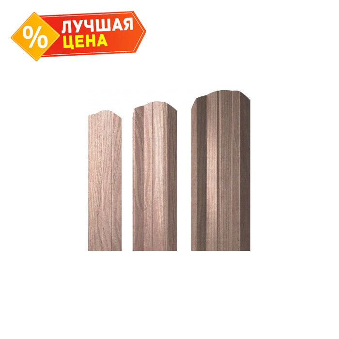 Евроштакетник М-образный В Grand Line 0,45 Print Elite White Wood White Wood