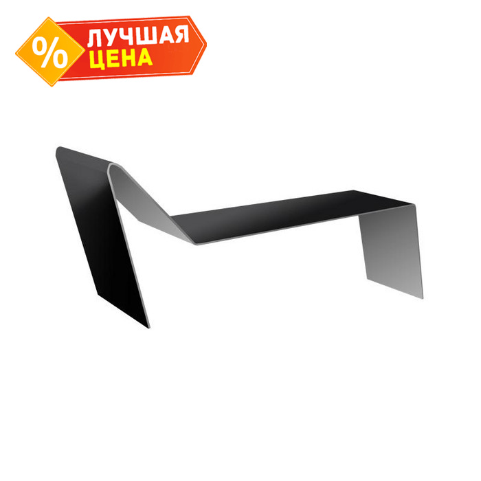 Планка примыкания для мягкой кровли 0,45 PE с пленкой RAL 9005 черный