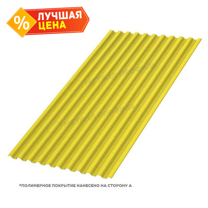 Профлист Металл-Профиль С-21 NormanMP 0.5 мм RAL 1018 Желтый цинк