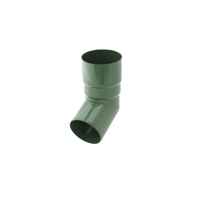 Колено трубы 67 гр, пвх, d-63 мм, зеленый, BRYZA