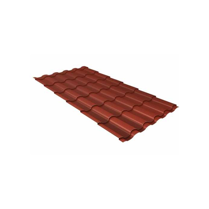 Металлочерепица Grand Line Kredo (Кредо) 0,5 Satin RAL 8004 Терракота